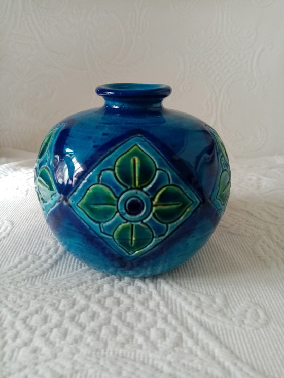 Image 1 of Vase boule céramique Italien Bitossi/Flavia par Aldo Londi