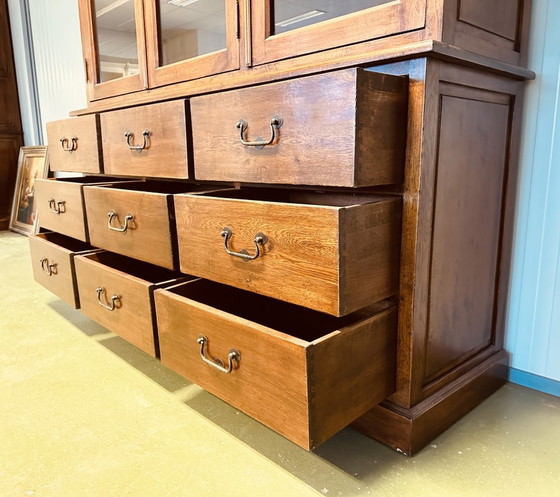 Image 1 of Eichholtz Classic English Bookcase Buffet Cabinet