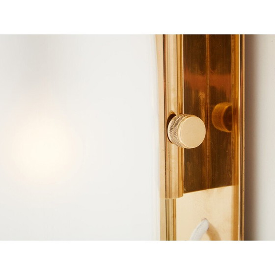 Image 1 of Pair of vintage Lp 10 sconces in brass and opaline glass by Luigi Caccia Dominioni for Azucena Editor, 1970