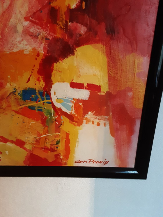 Image 1 of Theo Den Boon - Dipinto astratto su tela 1991