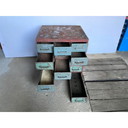 Vintage industrial metal craft cabinet with 15 drawers for Flambo, 1950