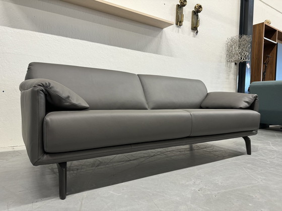 Image 1 of Leolux Bora Balanza 3 Seater Sofa Gray Leather