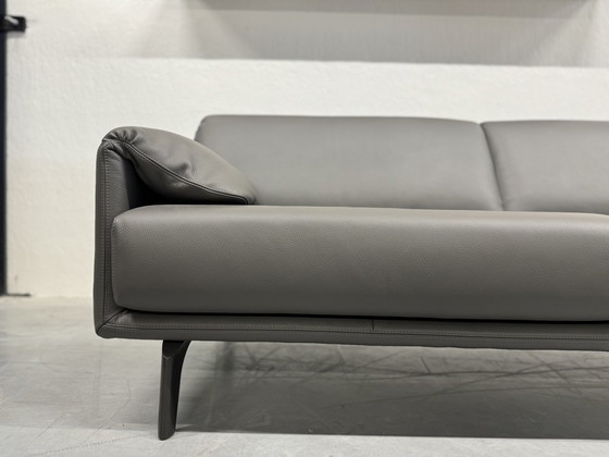 Image 1 of Leolux Bora Balanza 3 Seater Sofa Gray Leather