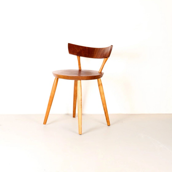 Image 1 of Vintage walnut side chair