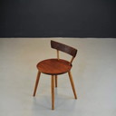 Chaise d'appoint vintage en noyer