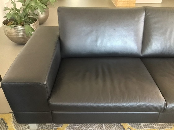 Image 1 of 2x Leolux Pode sofa + footstool