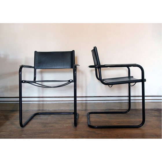 Image 1 of Pair of vintage bauhaus cantilever armchairs, 1970