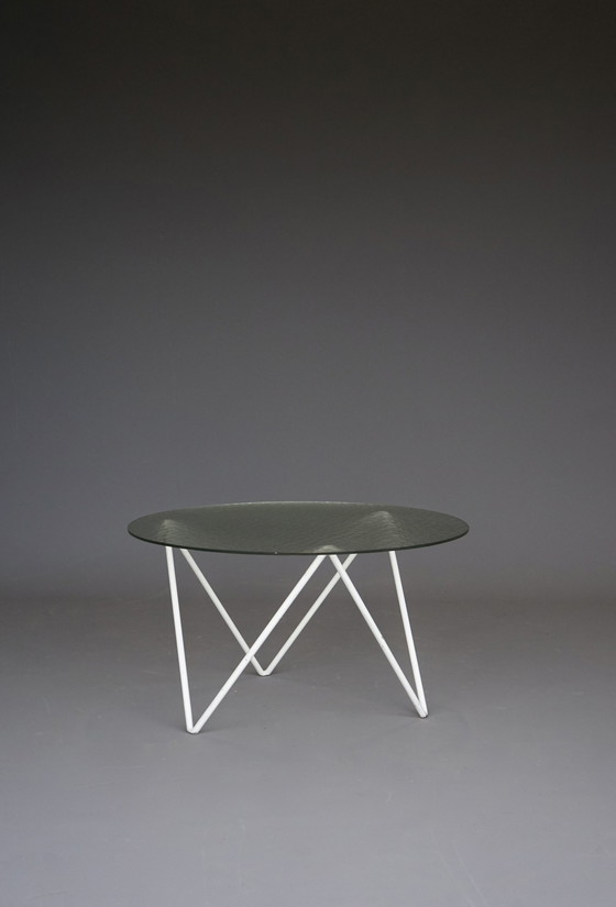 Image 1 of Minimalist Dutch Round Coffee Table. 1950S