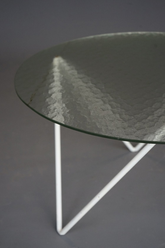 Image 1 of Minimalist Dutch Round Coffee Table. 1950S