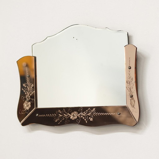 Specchio Art Déco rosa