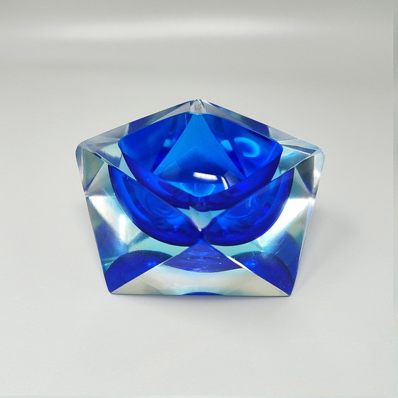 Image 1 of 1960S Astonishing Blue Ashtray Or Vide Poche By Flavio Poli For Seguso