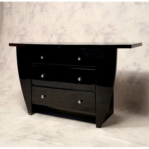 Vintage lacquered wood chest of drawers by David Lange, 1970