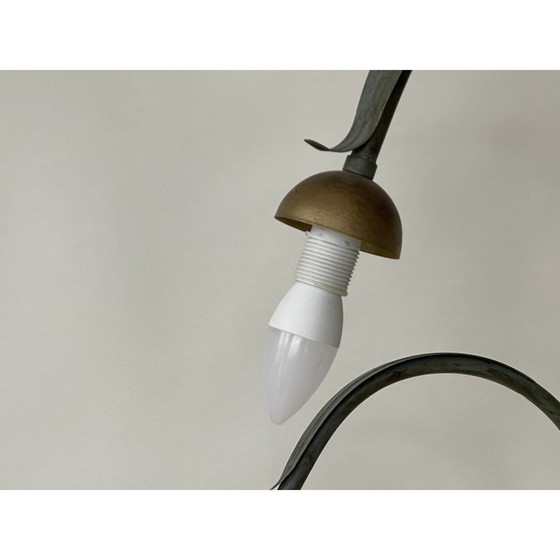 Image 1 of Vintage metal floor lamp in the shape of a lily, France