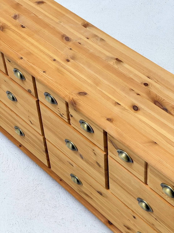 Image 1 of Apothecary chest of drawers, country house style made of pine wood