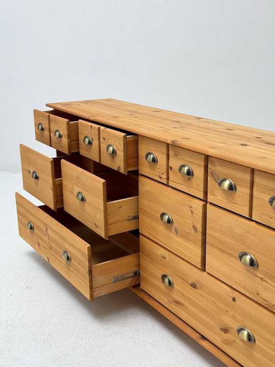 Image 1 of Apothecary chest of drawers, country house style made of pine wood