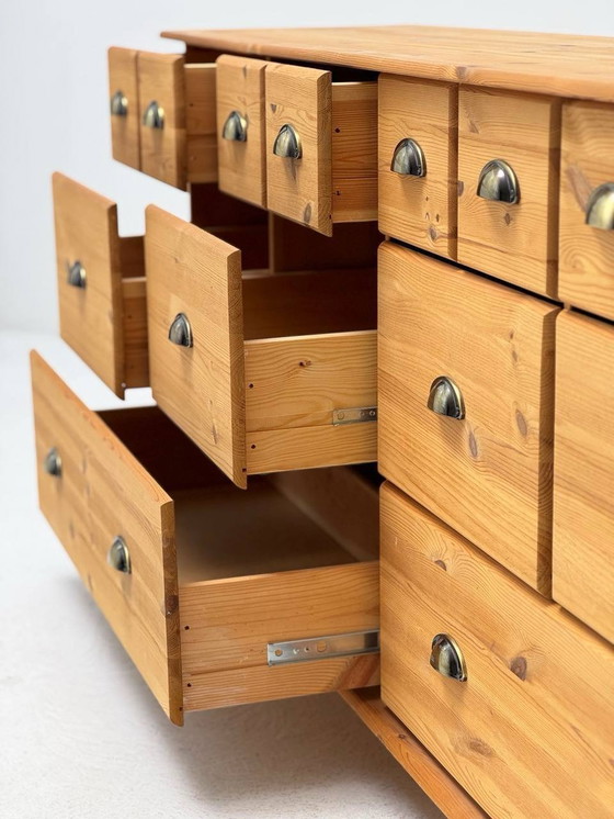 Image 1 of Apothecary chest of drawers, country house style made of pine wood