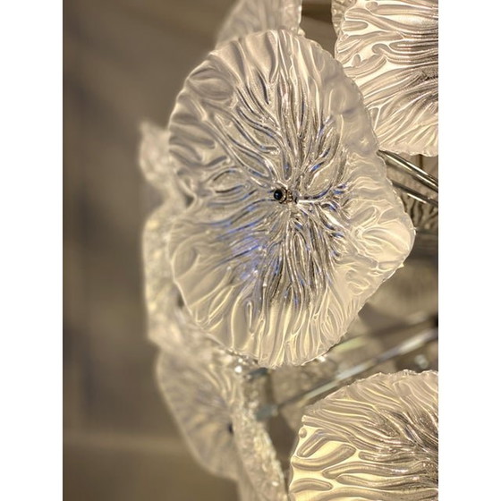 Image 1 of Italian Floral Murano Glass Sputnik Chandelier By Simoeng