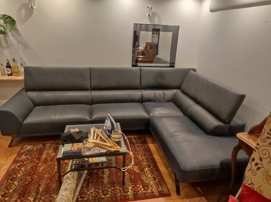 Image 1 of Corner Leather Sofa - Roche Bobois