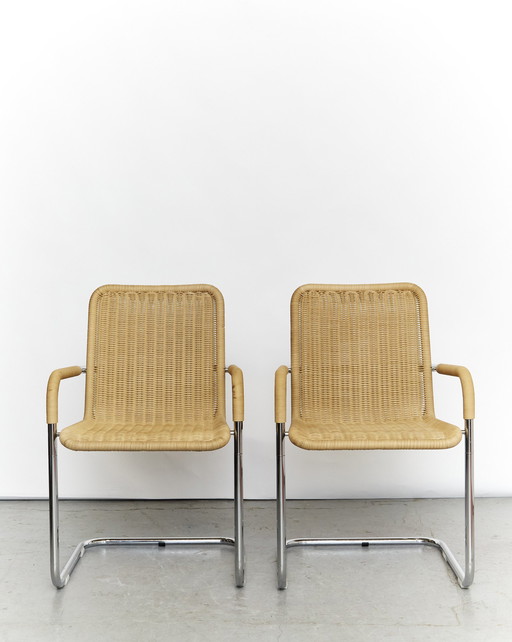 Pair of Tecta D41 cantilever chairs