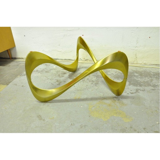 Vintage coffee table "Snake" by Knut Hesterberg for Ronald Schmitt, Germany 1970