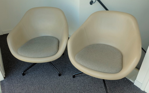 2x HAY About a Lounge Low Chair AAL81 swivel chairs