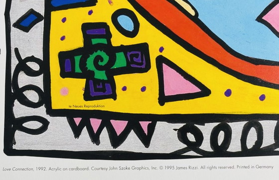 Image 1 of James Rizzi: "Love Connection". Firmato con registrazione in colophon. Copyright James Rizzi. Per gentile concessione 