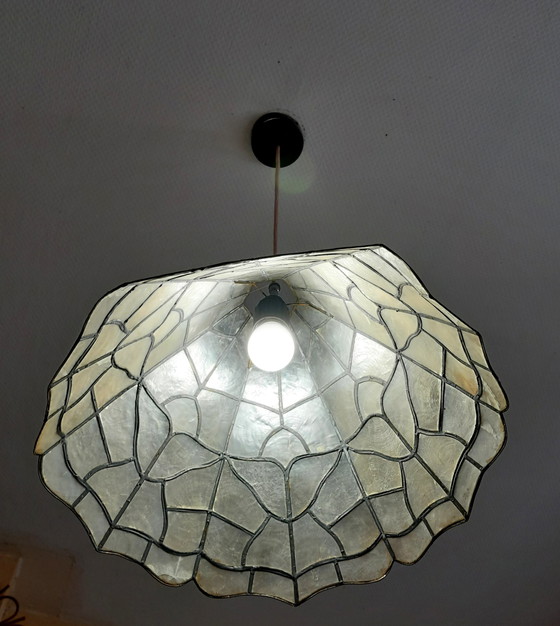 Image 1 of Mother-of-pearl art deco hanging lamp