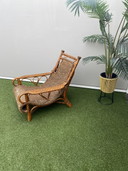 Vintage rattan lounge chair