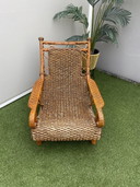 Vintage rattan lounge chair
