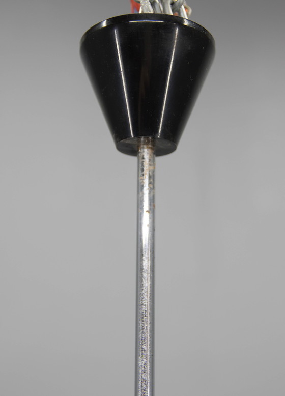 Image 1 of Mid-Century Plastic And Metal Chandelier By Lidokov, Czechoslovakia, 1970S