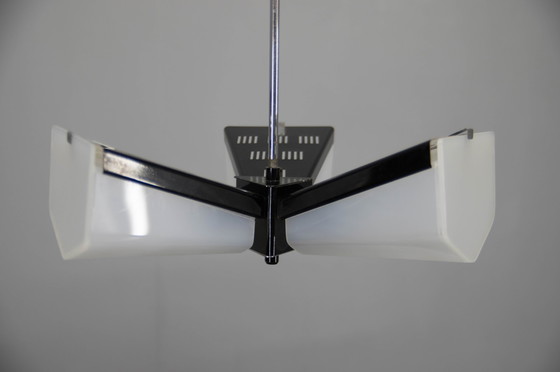 Image 1 of Mid-Century Plastic And Metal Chandelier By Lidokov, Czechoslovakia, 1970S