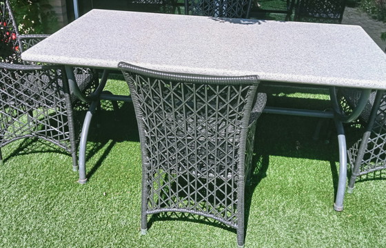 Image 1 of Original Belgian natural stone granite garden table oblong