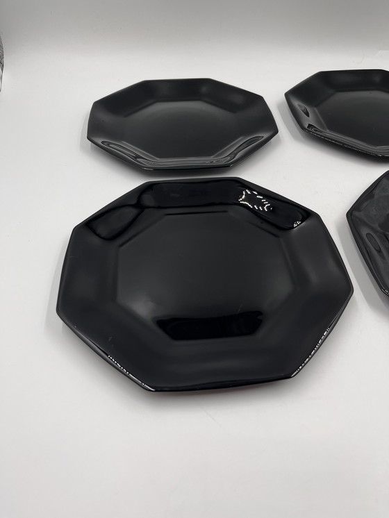 Image 1 of Set Of 4 Flat Plates Black