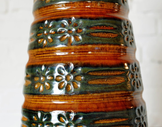 Image 1 of Ceramic lamp base with floral pattern from Spara Keramik