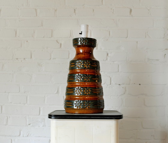 Image 1 of Ceramic lamp base with floral pattern from Spara Keramik