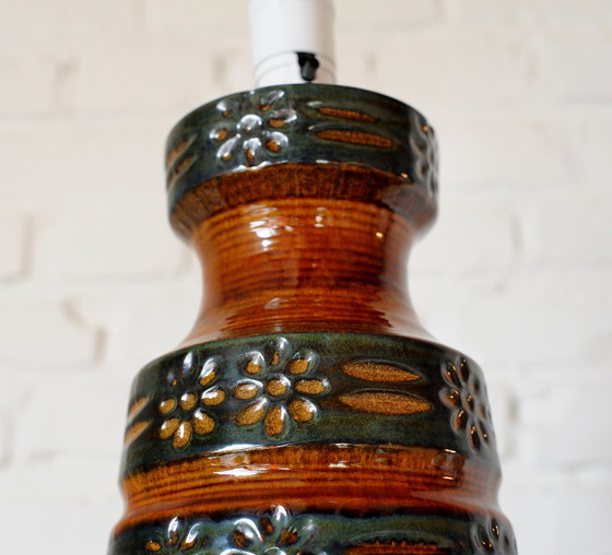 Image 1 of Ceramic lamp base with floral pattern from Spara Keramik