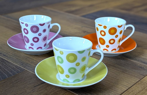 3 Espresso Cups With Saucer Lbvyr Yves Rocher