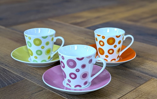 3 Espresso Cups With Saucer Lbvyr Yves Rocher