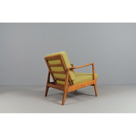 Image 1 of Pair of vintage adjustable armchairs in green fabric, 1960