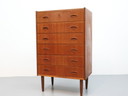 Cassettiera alta danese in teak vintage