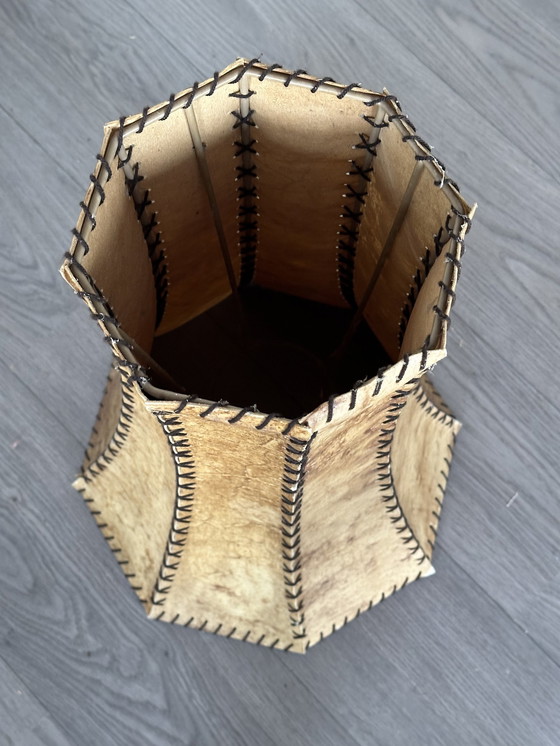 Image 1 of Paralume in pelle vintage 