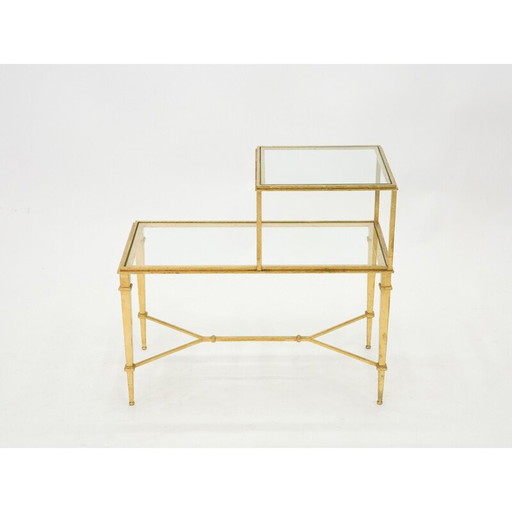Vintage gilded wrought iron sofa by Robert and Roger Thibier, 1960