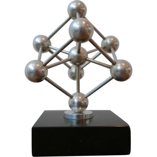 Modello d'ufficio d'epoca "Atomium di Bruxelles" in marmo e metallo, Belgio 1960