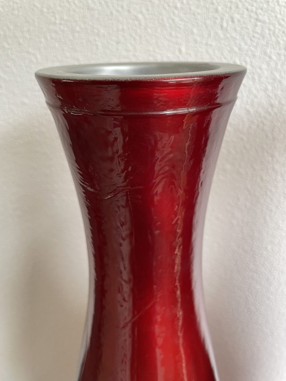 Image 1 of 2x Spanish design vases glass / aluminum