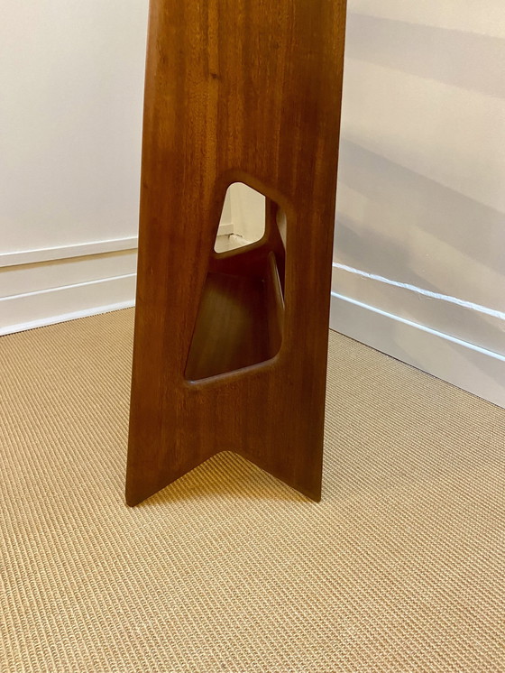 Image 1 of Mahogany shelf by Pierre Cruège, France, Circa 1950.