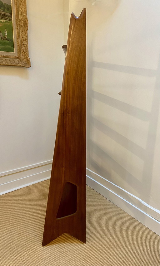 Mahogany shelf by Pierre Cruège, France, Circa 1950.