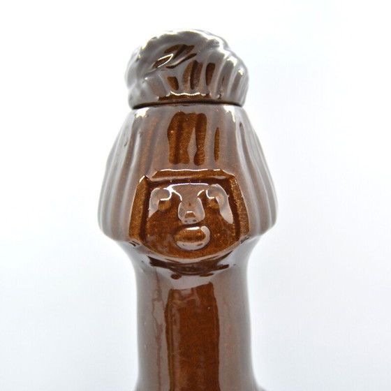Image 1 of Vintage ceramic decanter and glasses by Bronisław Wolanin, Poland 1960