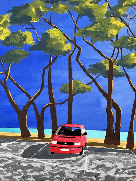 Image 1 of Van Life Au Cap Coz - Acrylic By Frédéric Cadiou