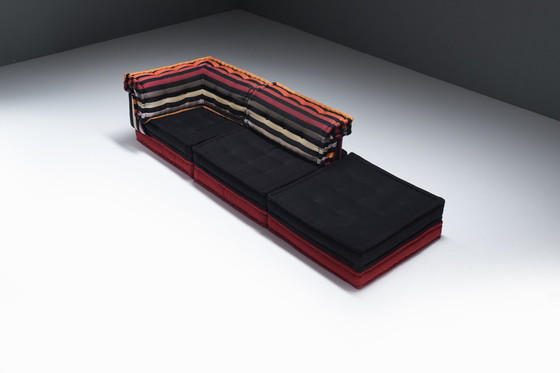 Image 1 of Very Rare Mah Jong Modular Sofa ‘Sonia Rykiel’ By Hans Hopfer For Roche Bobois.