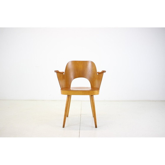 Image 1 of Vintage beechwood armchair by Oswald Haerdtl, Czechoslovakia 1959